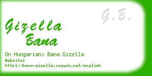 gizella bana business card